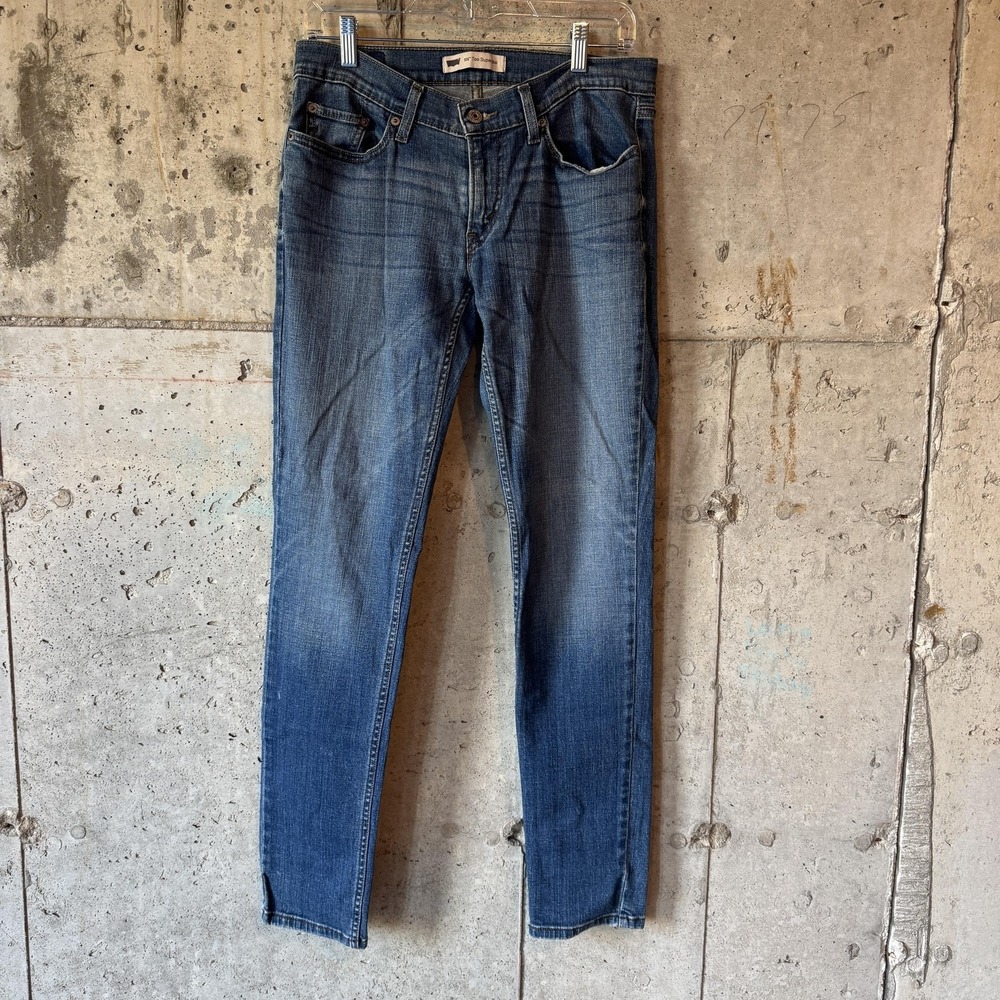 Levi's‎ 524 Too Superlow Jeans Juniors 9M Blue Medium Low Rise Slim Straight